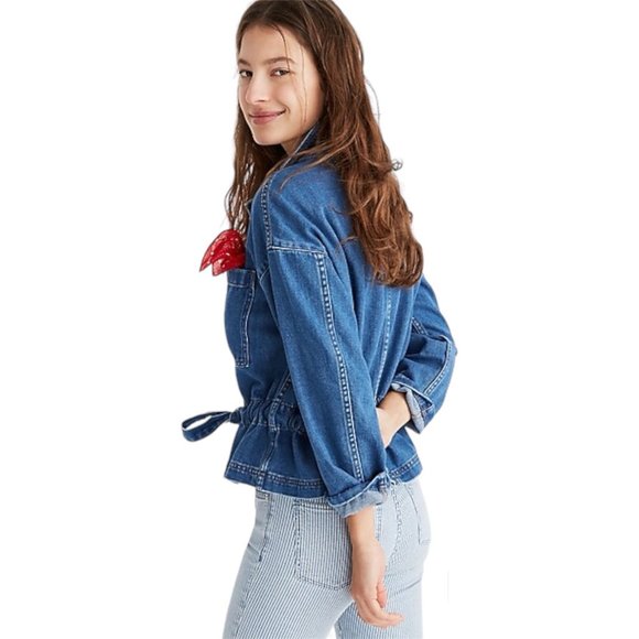 Madewell Denim Southlake Military Jacket Size XXS Casual - Picture 12 of 14